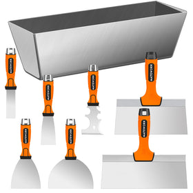 Matework 8-piece drywall knife set for smooth finishes and quick repairs.