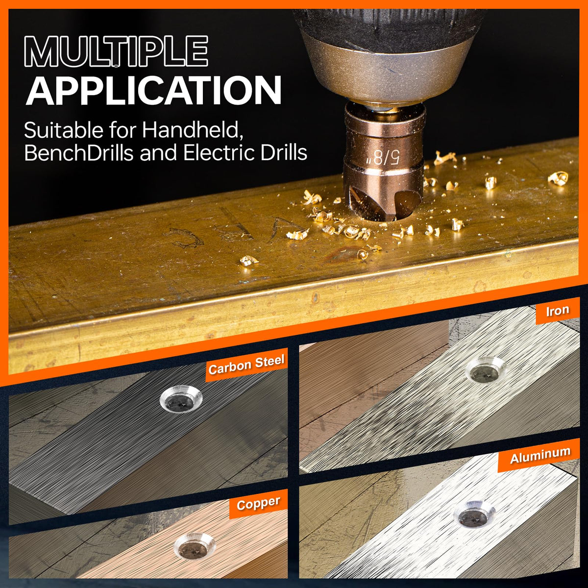 Matework 3/4 inch cobalt countersink bit for extended reach and durability.