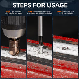 Matework cobalt countersink metal-wood compatibility for versatile projects.