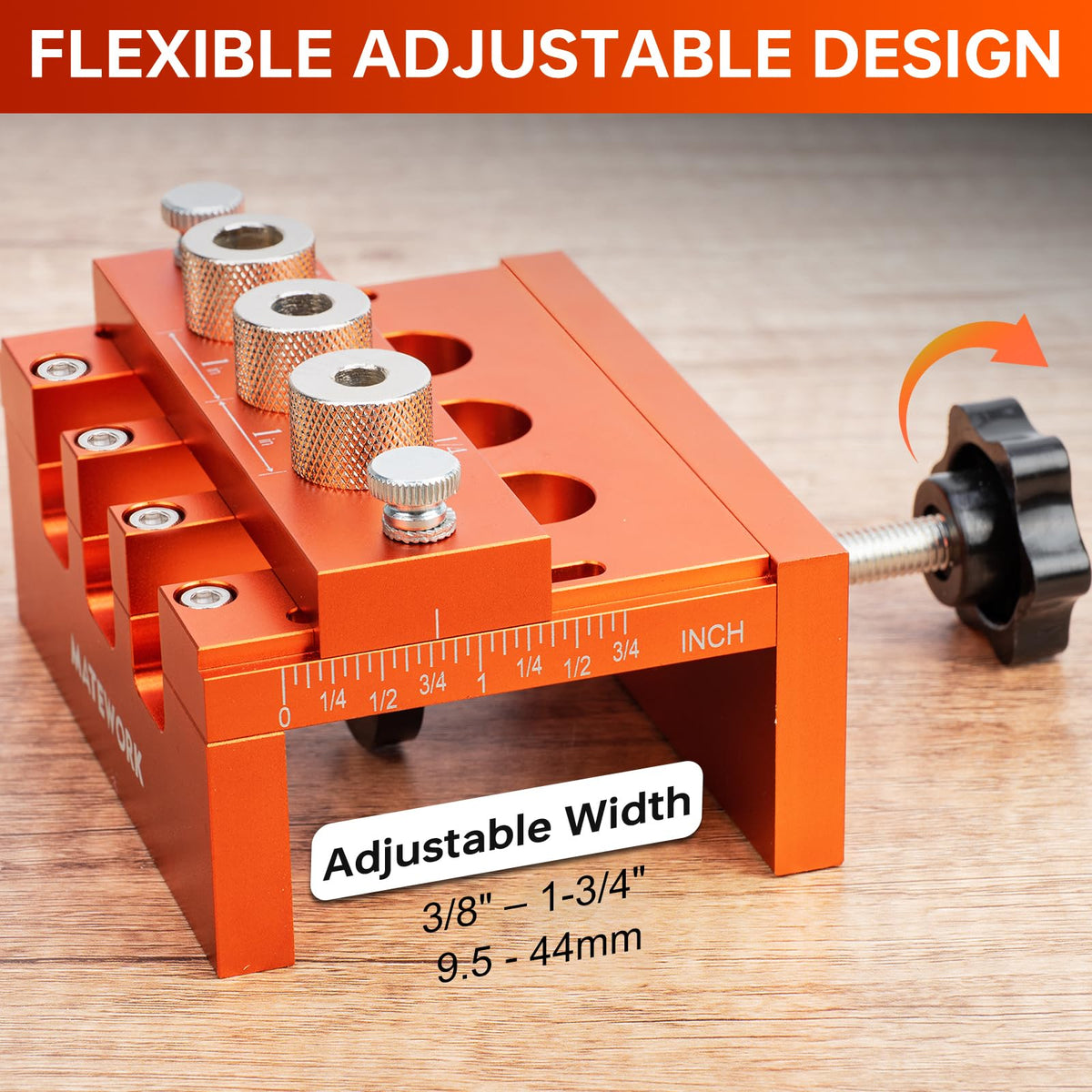 Matework Dowel Jig imperial scale for quick center location
