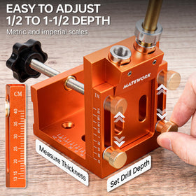 Durable aluminum body of the Matework jig supports heavy-duty woodworking tasks