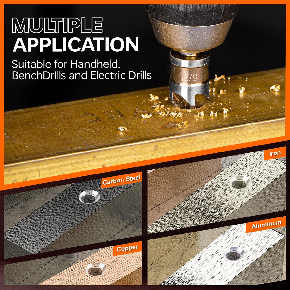Matework quick-change hex shank enables fast tool swaps.