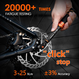 Matework torque wrench click-stop emits a clear click for accuracy.