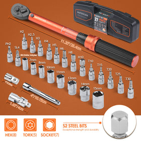 Matework torque wrench quick-release button for fast socket changes