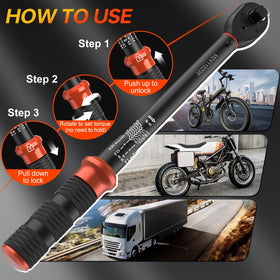 Matework torque wrench set ergonomic handle shown during professional bike maintenance.