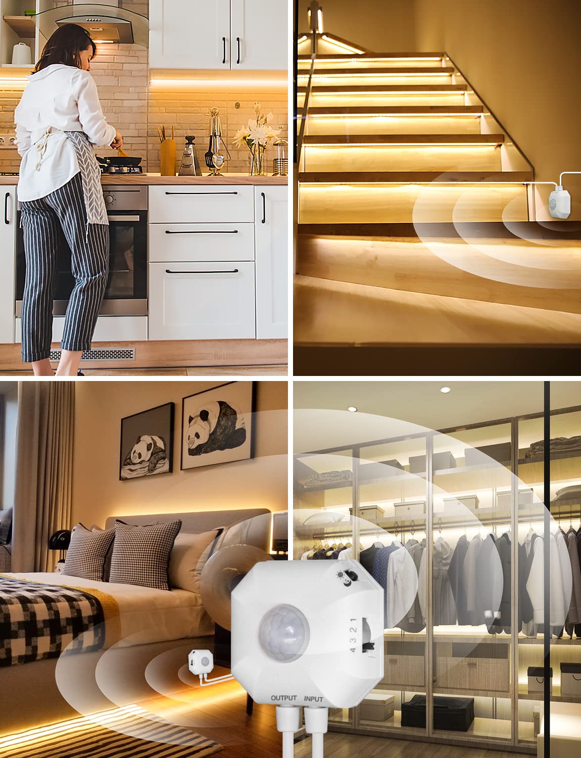 MATICOD motion sensor LED strip suitable for hallways and wardrobes.