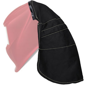 MATINA welding hood cover back view shows extended neck protection for welding.