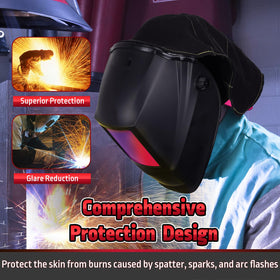 MATINA welding hood cover with press-fit silicone seal for quick attachment.