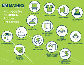 MATNIKS rubber sheets 6x6, 1-4 inch size suitable for leveling and cushioning.