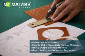 MATNIKS neoprene sheet shown for easy DIY gasket creation.