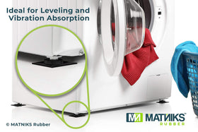 MATNIKS neoprene sheet demonstrates vibration isolation for machinery.