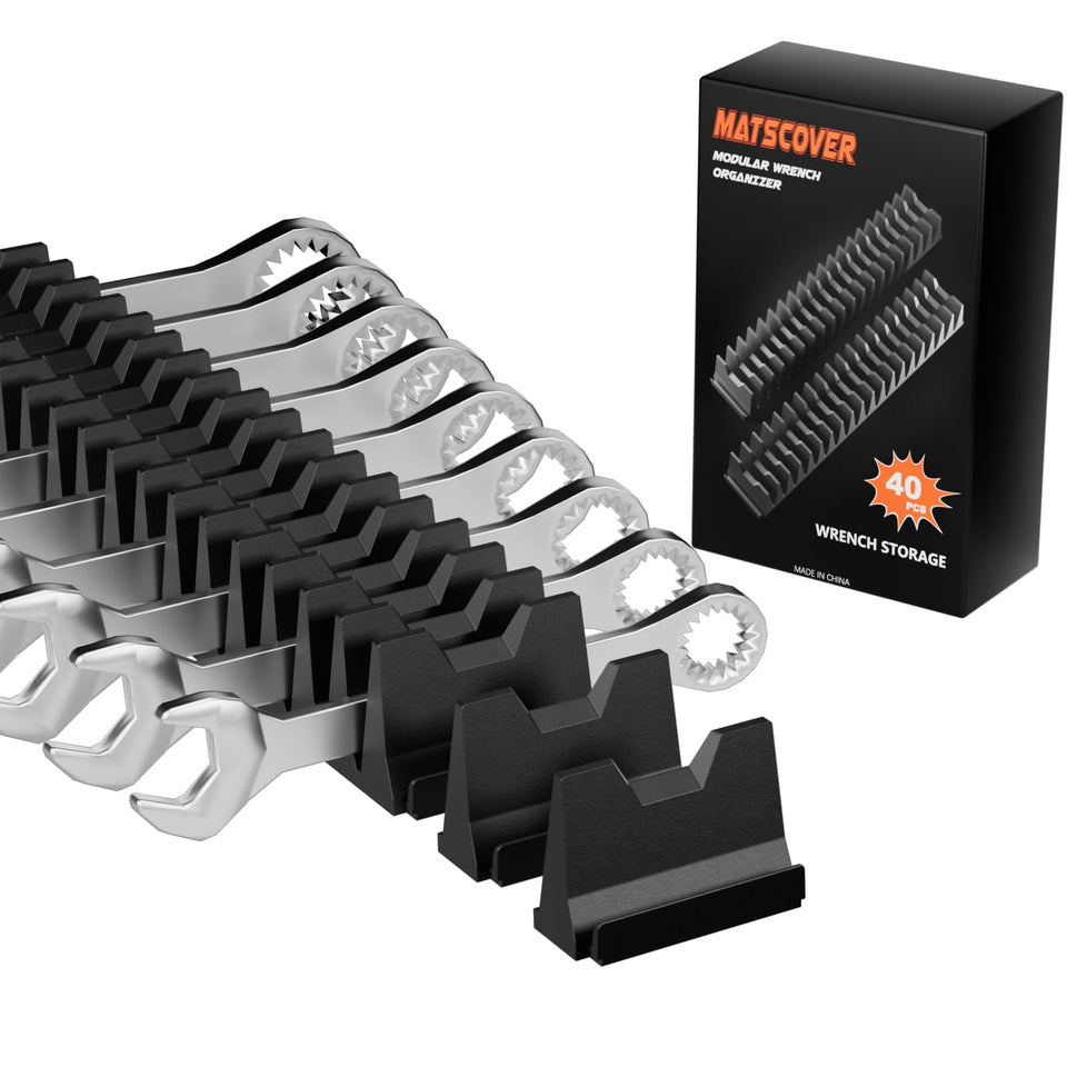 Matscover 80pcs Modular Wrench Organizer keeps wrenches neatly organized in a compact drawer.