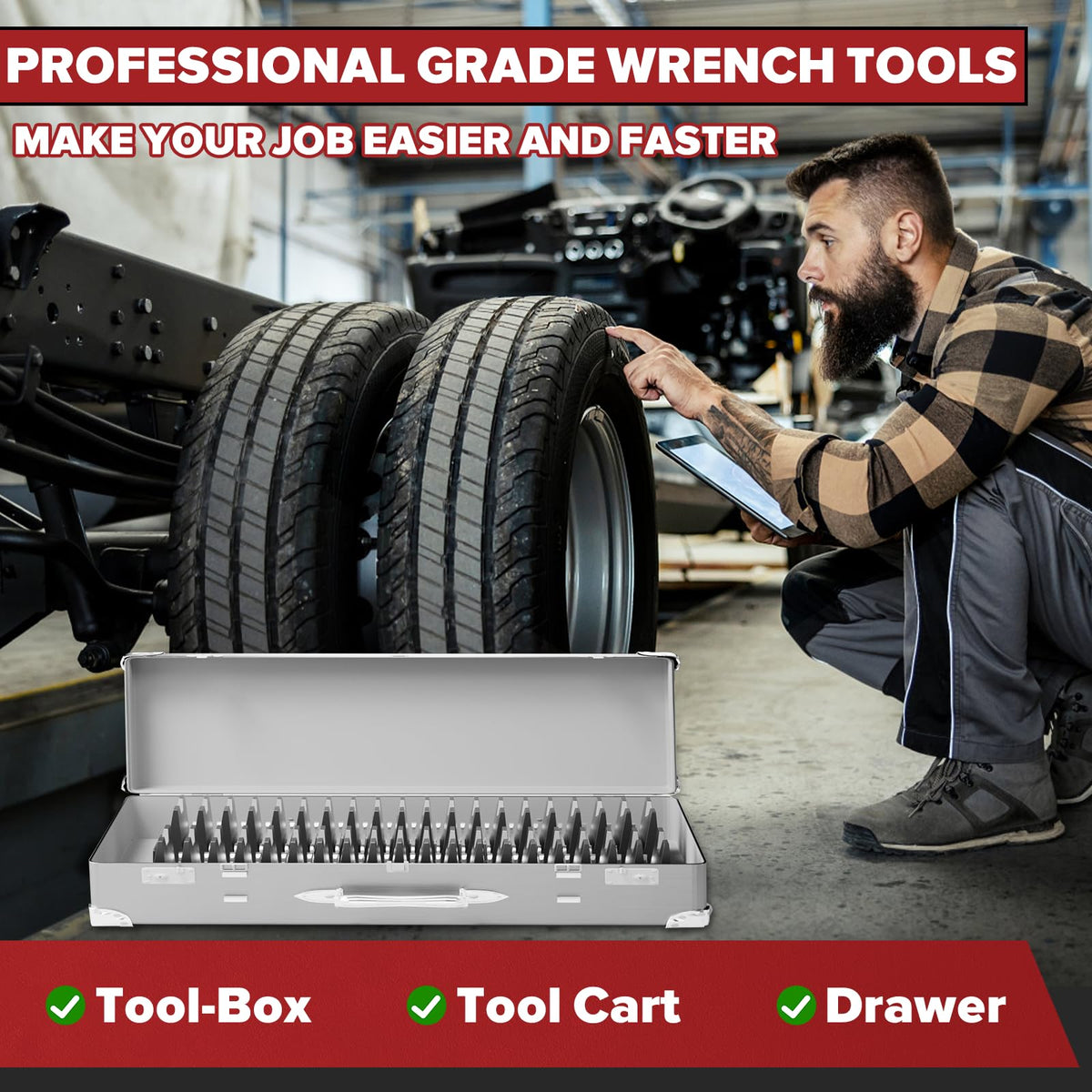 Matscover ideal gift for mechanics, keeping their wrench collection tidy.