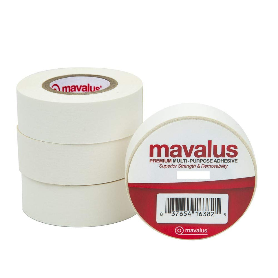 Mavalus Tape 3/4 inch wide white roll; removable with no residue for many surfaces.