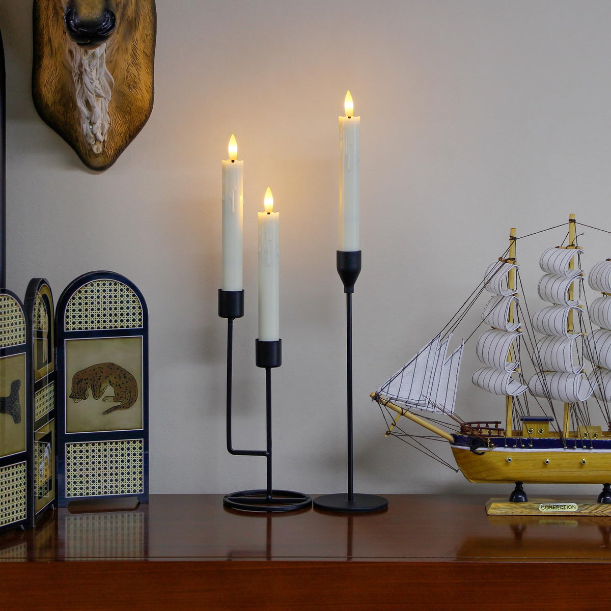 Mavandes dripping-wax effect candle adds realistic decor detail