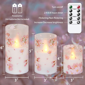 Mavandes remote-controlled candle, flicker option and convenient operation