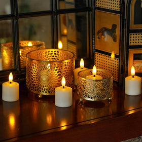 Mavandes tea light candle with remote control enables easy on/off and mood-lighting control.