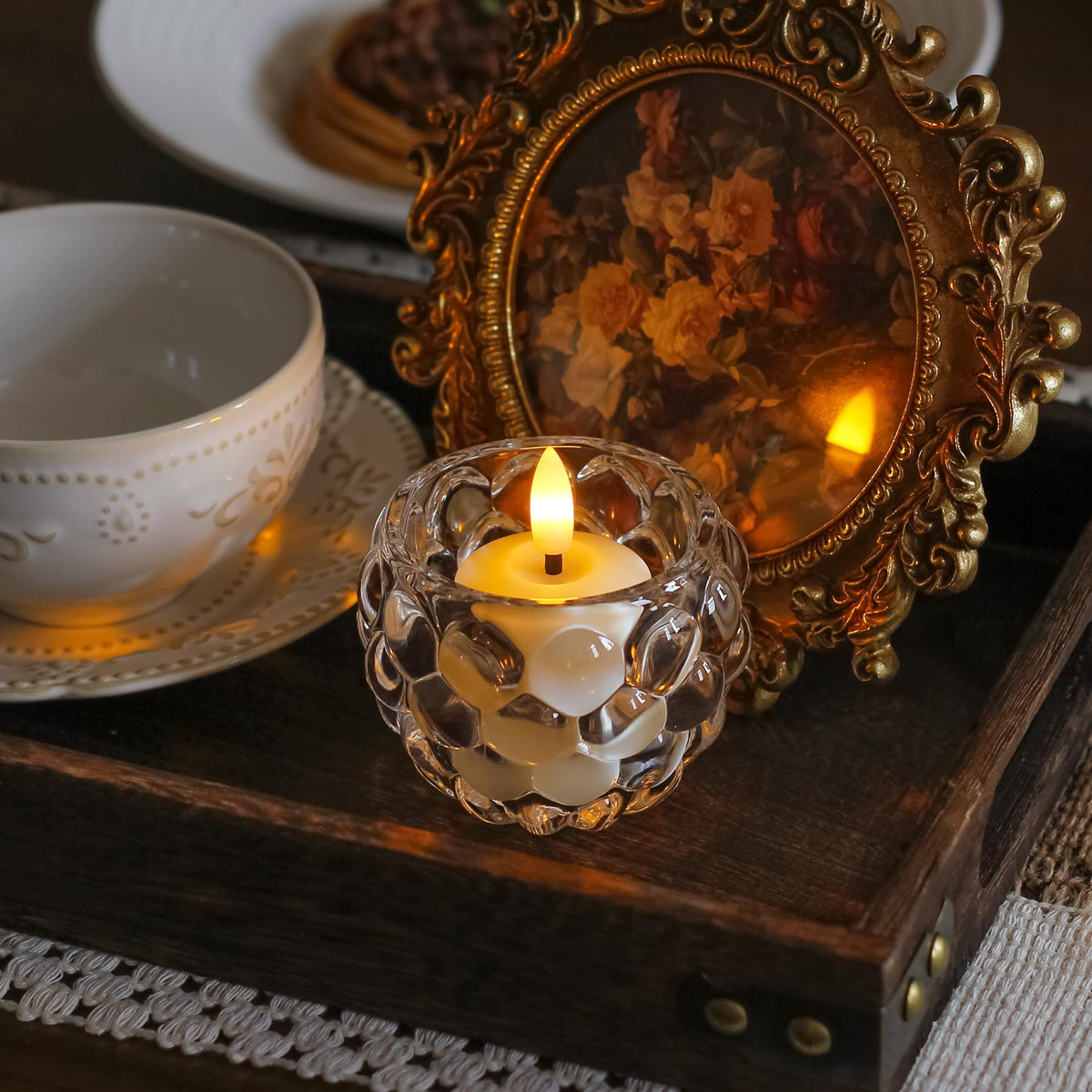 Mavandes automatic timer tea light ensures daily, hands-off lighting.