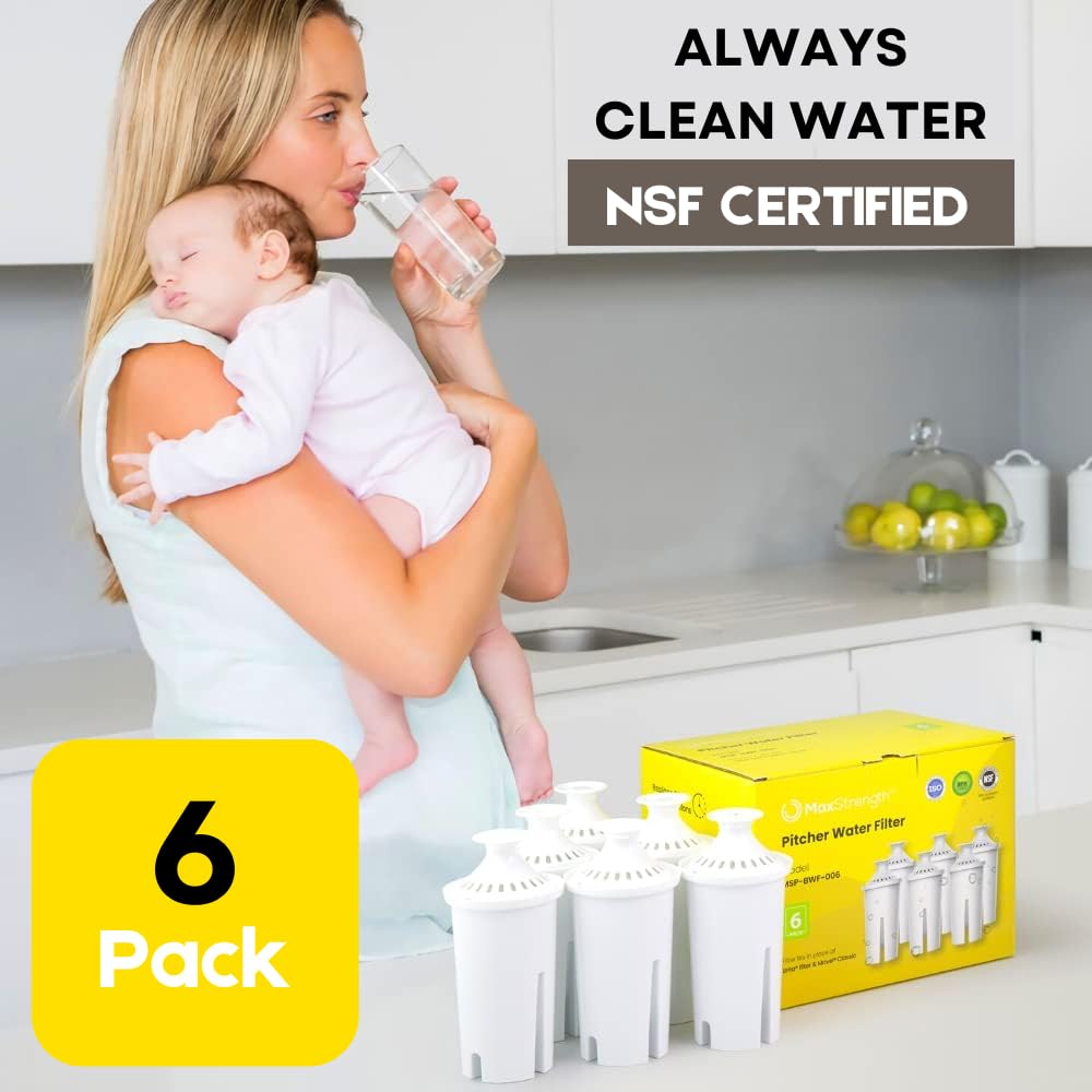 Max Strength Pro NSF-certified badge communicates trusted filtration standards.