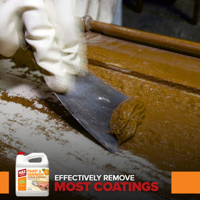 Max Strip Citrus Stripper removes latex and oil-based paints from surfaces