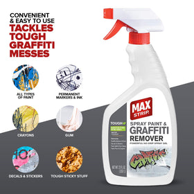 Max Strip decal and sticker remover gel in action on signage.