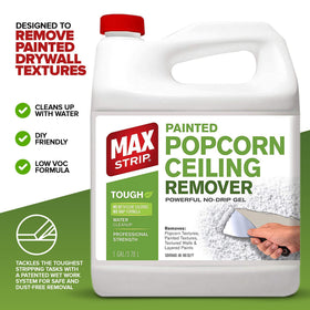 Max Strip Pro wet encapsulation removal reduces dust during drywall texture cleanup