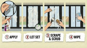 Max Strip remover spray gel tackles adhesives and decals for clean metal or wood finishes.
