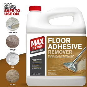 Scraper removes softened residue after Max Strip application