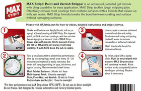 Max Strip bottle and scraper ready for fast results.
