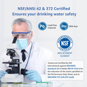 Maxblue PF-01A demonstrates fast 0.3 gpm flow for purified water.