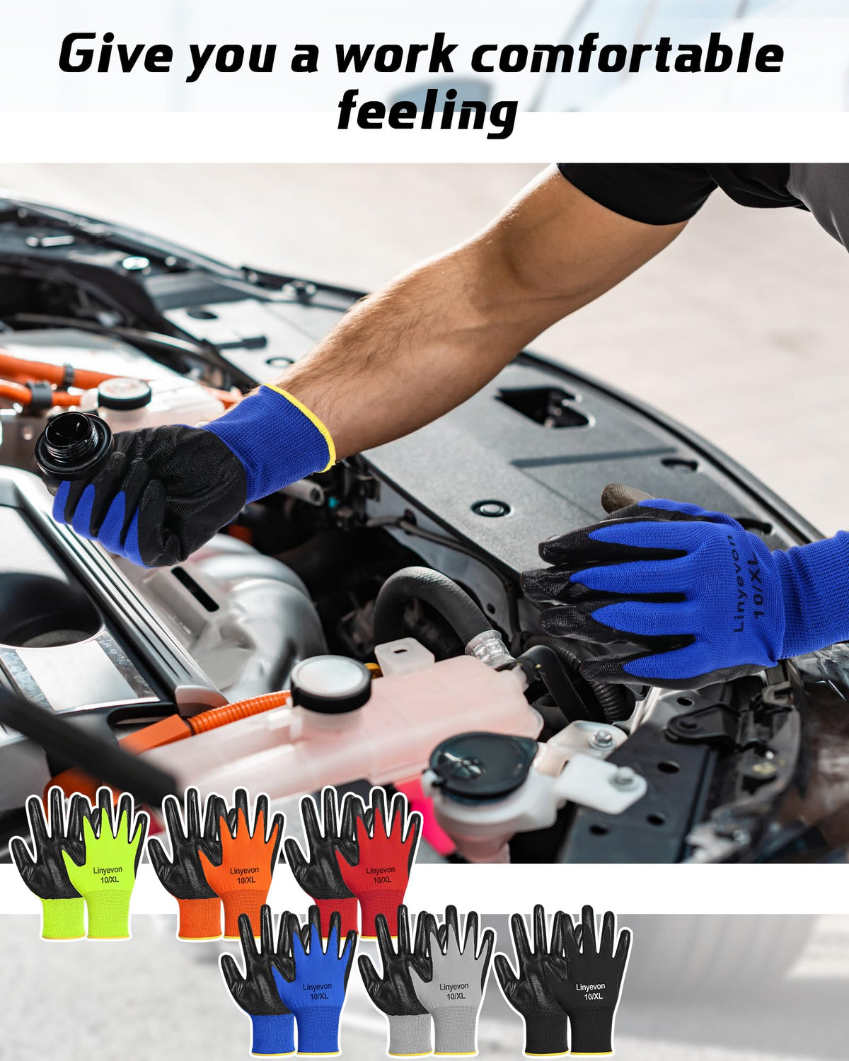 Maxcheck gloves with nine pairs per color support easy replacements