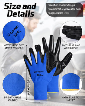 Maxcheck multicolor gloves set ideal for color-coded work zones