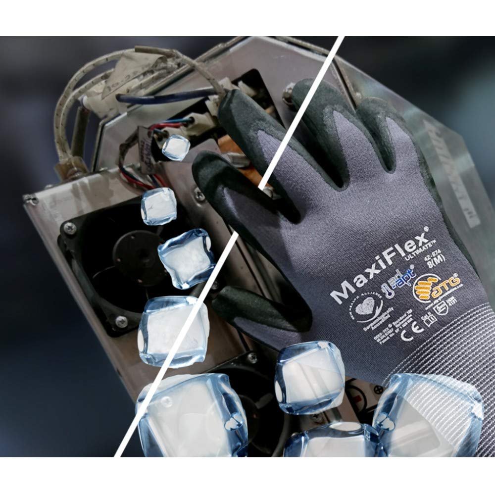 MaxiFlex 34-874 rounded fingertips improve fingertip control and accuracy.