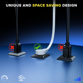 Maximm 3-prong grounded extension cord for safe indoor use.