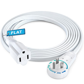 Maximm 360° rotating flat plug in desk setup keeps outlets accessible and organized.