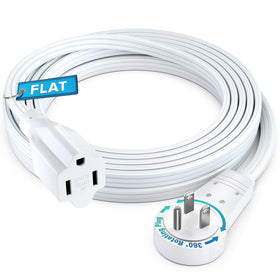 Maximm 360° rotating flat plug for clutter-free outlets.
