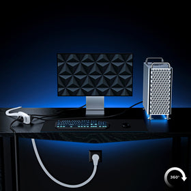 Maximm 6 ft cord length provides flexible room-to-room use.