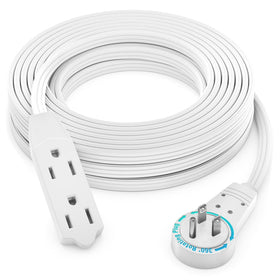 Maximm cable 25ft rotating flat plug enables flexible reach to distant outlets