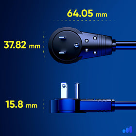 Maximm 6ft 3-prong grounded cord improves safety for devices.