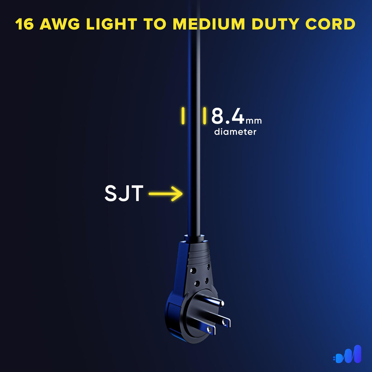 Maximm 6ft heavy-duty extension cord for reliable long-distance power.