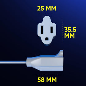 Maximm 16 AWG copper conductors provide reliable power delivery.