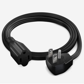 Maximm extension cord with flat 4ft black design for clutter-free setup