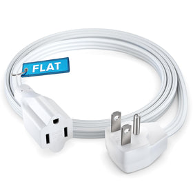 Maximm extension cord with flat plug fits tight spaces behind furniture