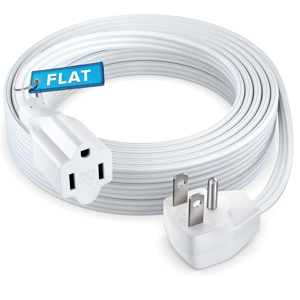 Maximm heavy-duty extension cord with flat plug for tight spaces