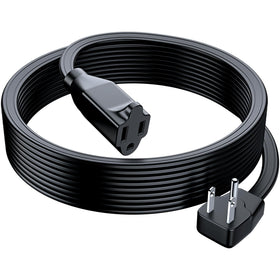 Maximm heavy-duty extension cord with flat plug enables clutter-free placement