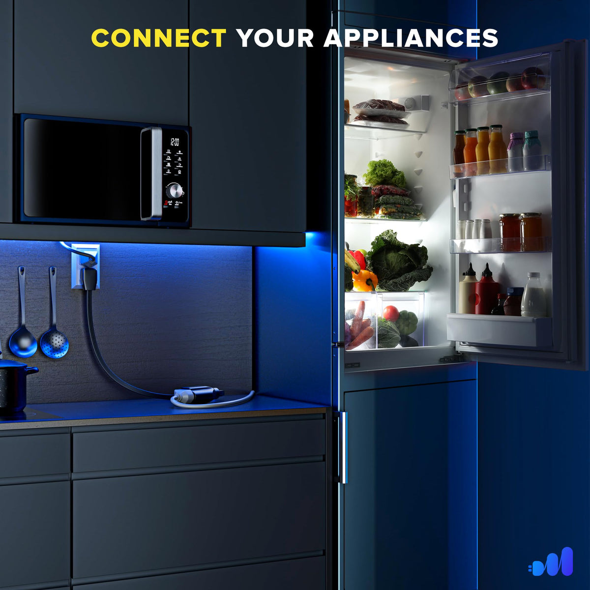 Maximm extension cord shows NEMA connections for secure outlets