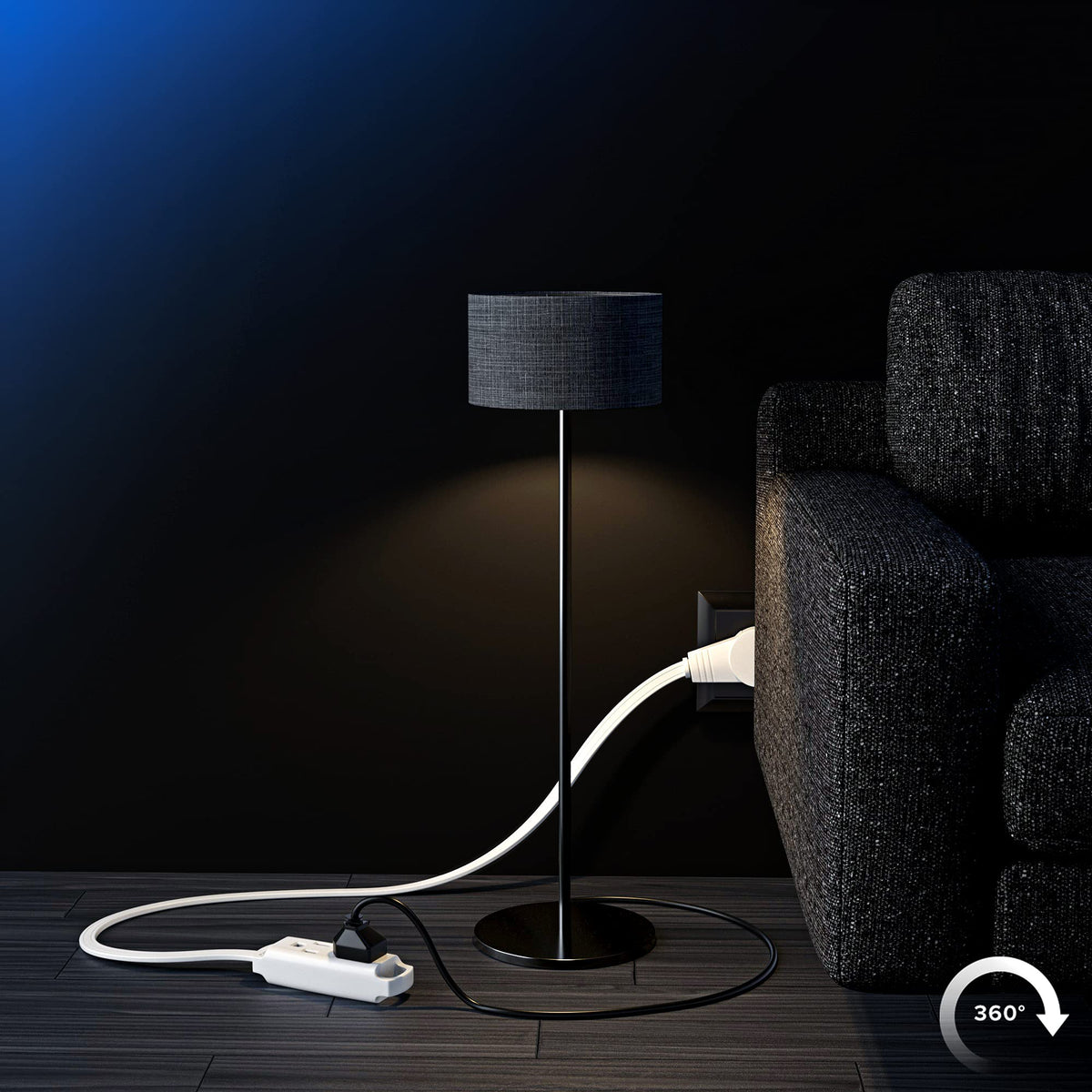 Maximm flat profile keeps cords neat along walls