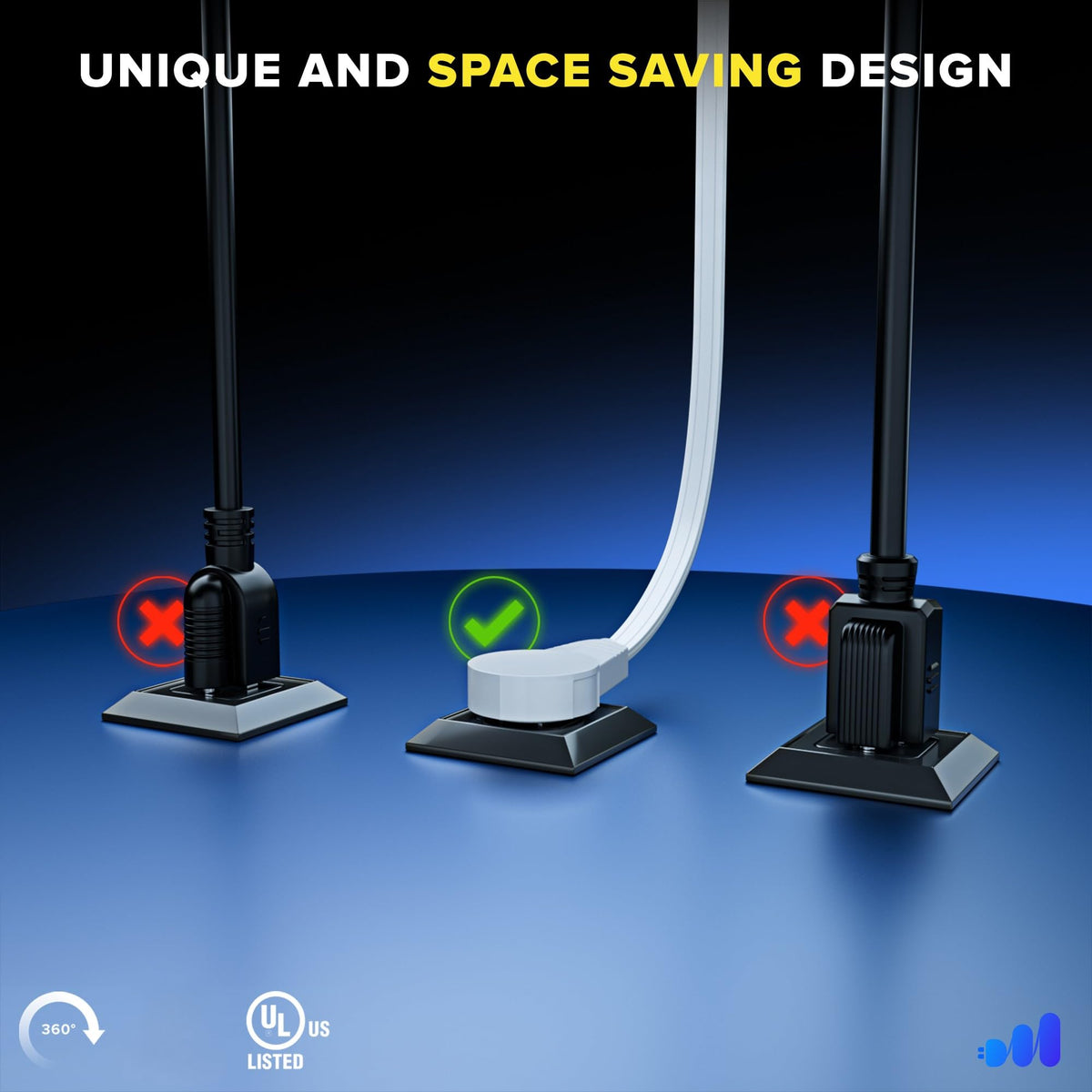 Maximm UL-certified extension cord for safe home use.