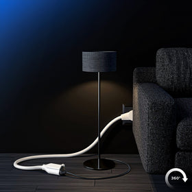 Maximm white extension cord blends with décor.