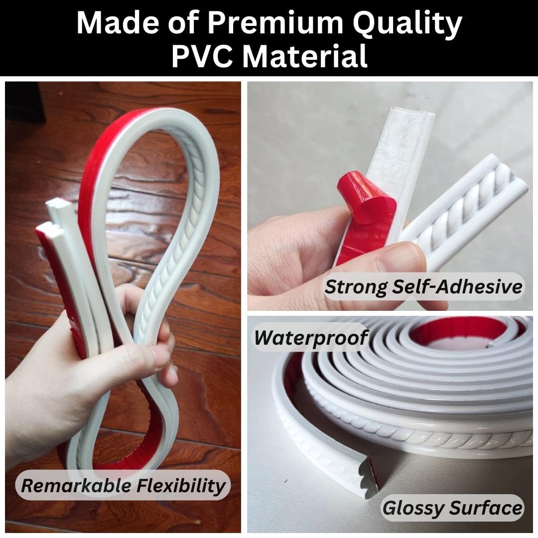 Maxiroc adhesive-backed corner border creates seamless, tidy corners